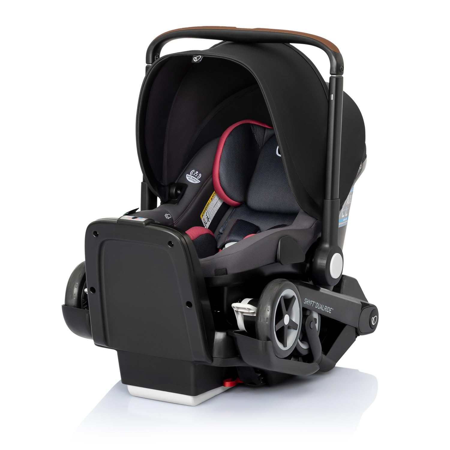evenflo car seat red and black Evenflo Shyft DualRide with Carryall Storage Infant Car Seat and Strol – Baby Gear Bargains