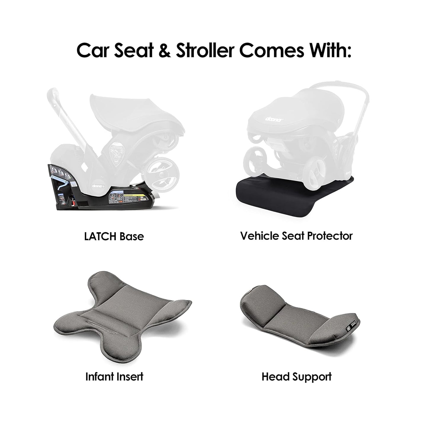Doona Infant Car Seat & Latch Base Rear Facing Car Seat to Stroller in Seconds Nitro Black (2024)