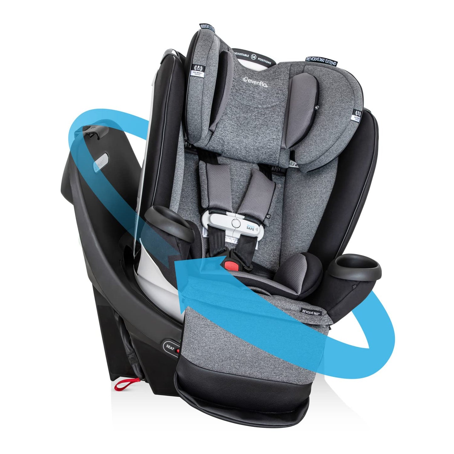 Evenflo Gold Revolve360 Extend car seat with SensorSafe (moonstone grey)