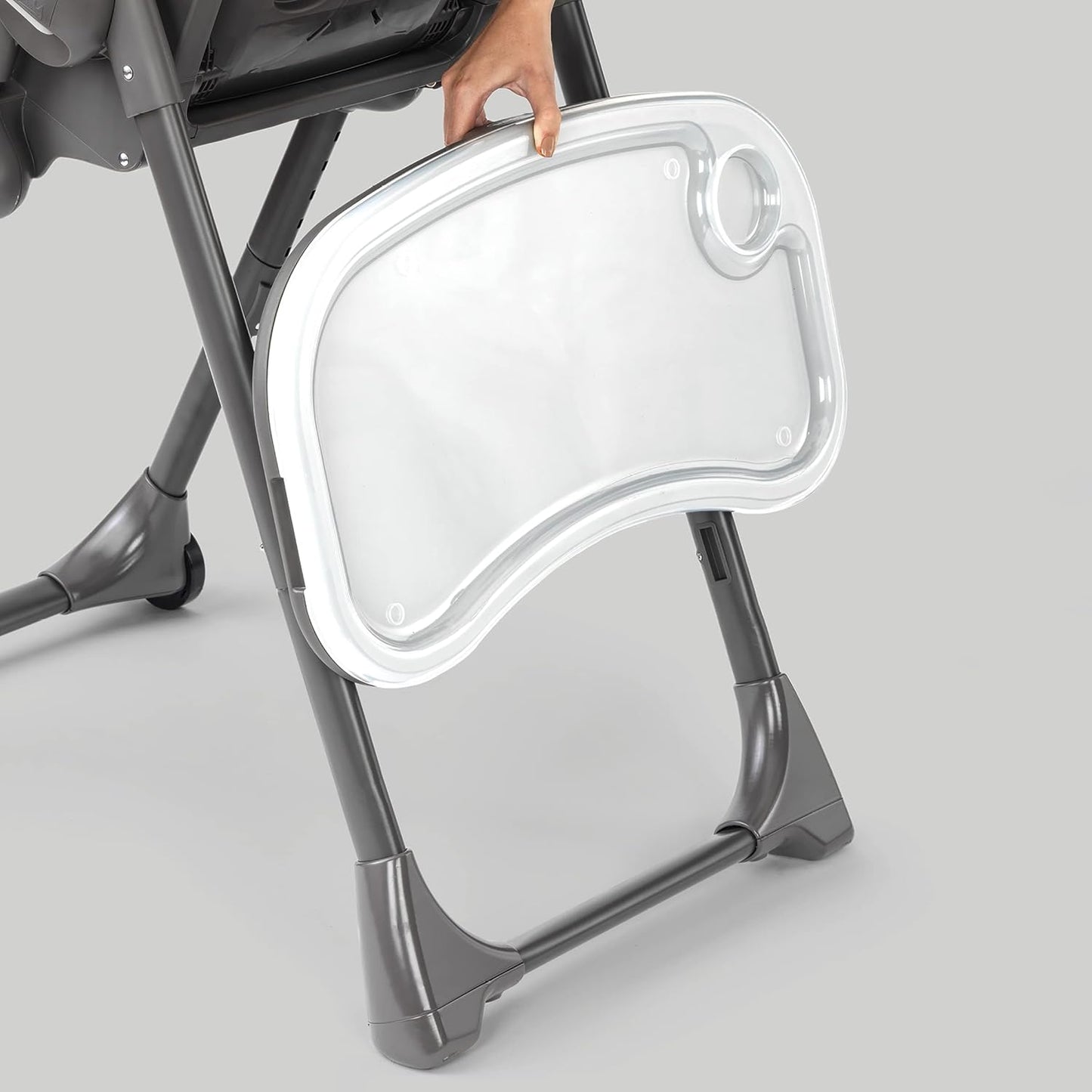 Chicco Polly Foldable High Chair for Babies and Toddlers, Space-Saving | Taupe (Open Box)