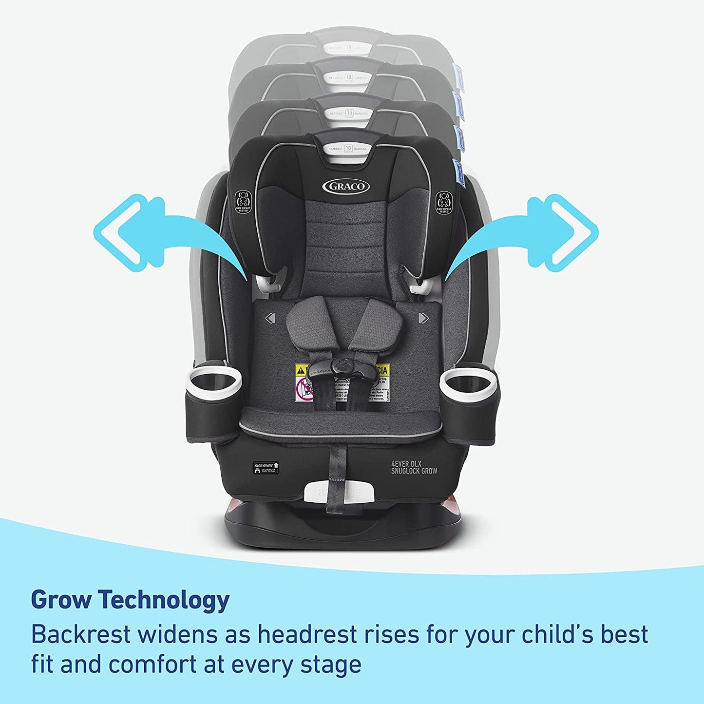 Graco 4Ever DLX SnugLock Grow 4-in-1 Car Seat, Henry (05/2022)