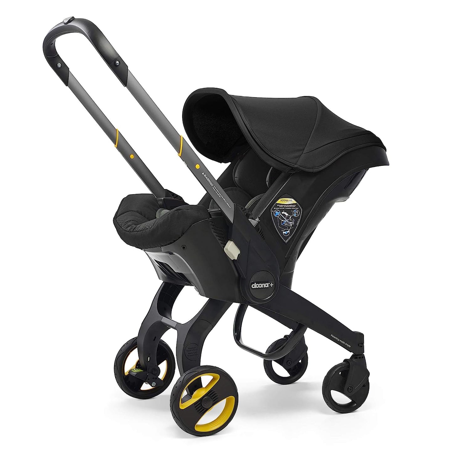 Doona Infant Car Seat & Latch Base Rear Facing Car Seat to Stroller in Seconds Nitro Black (2024)
