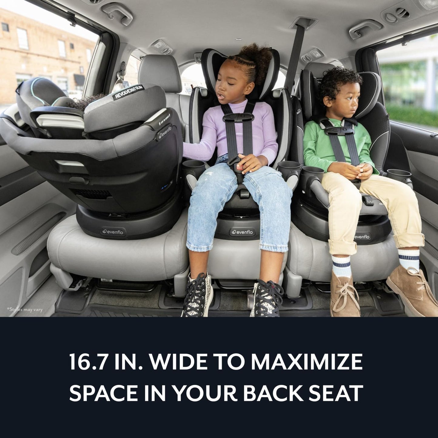Evenflo Revolve360 Slim 2-in-1 Car Seat(salem black)