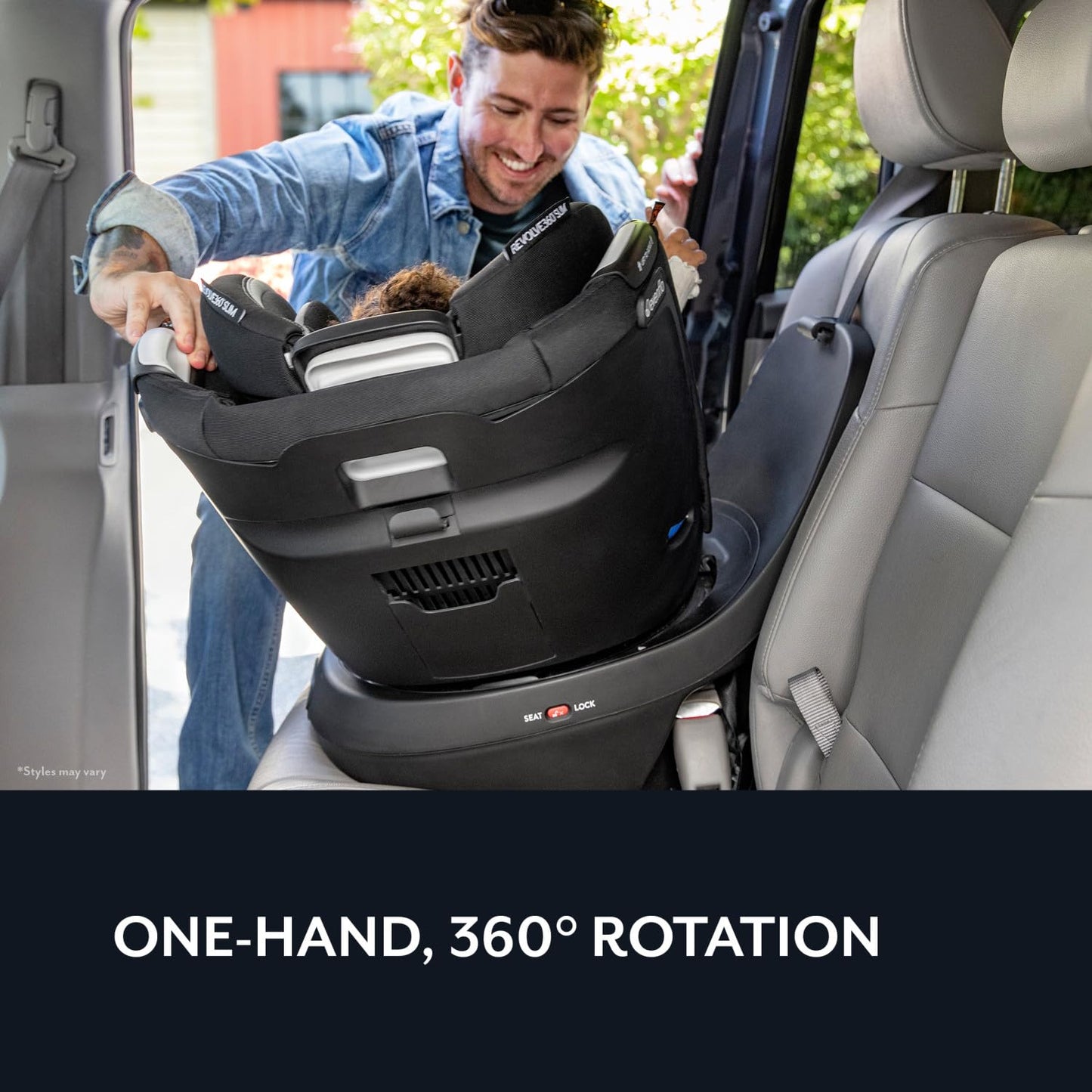 Evenflo Revolve360 Slim 2-in-1 Car Seat(salem black)