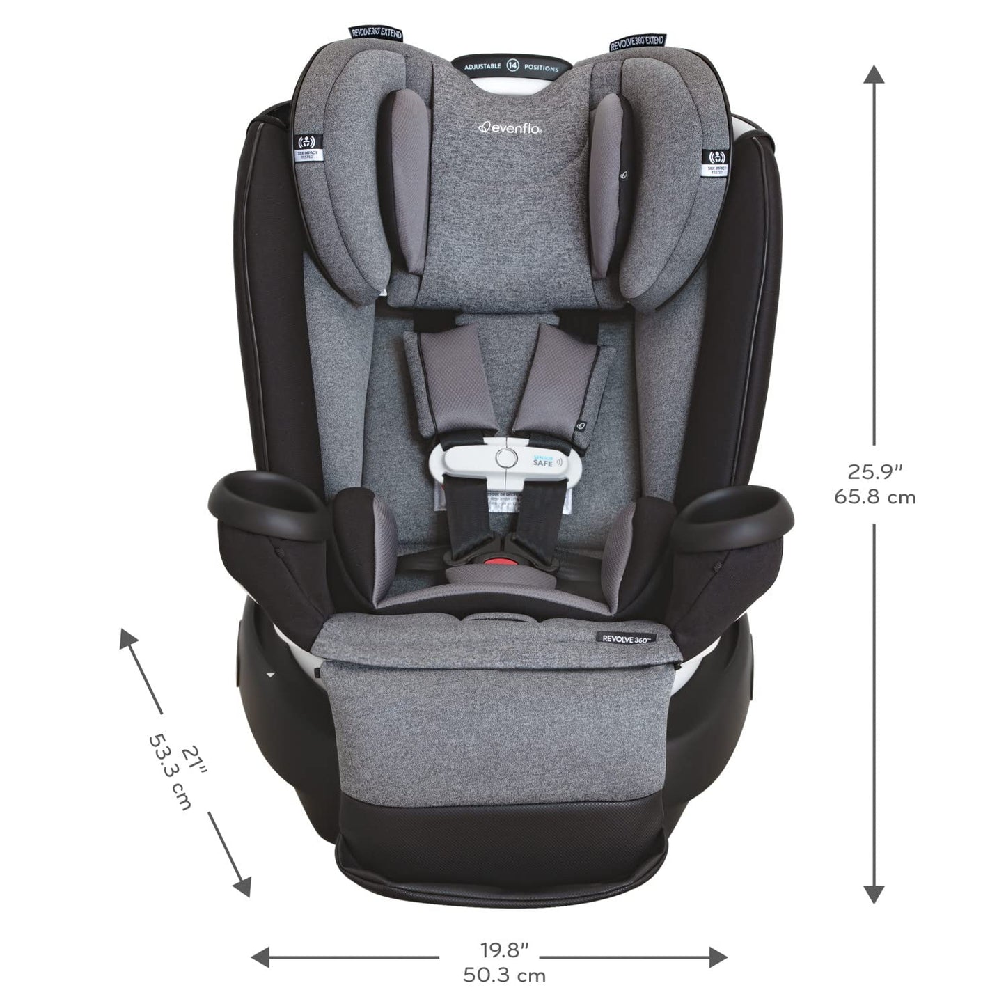 Evenflo Gold Revolve360 Extend with SensorSafe (moonstone grey)