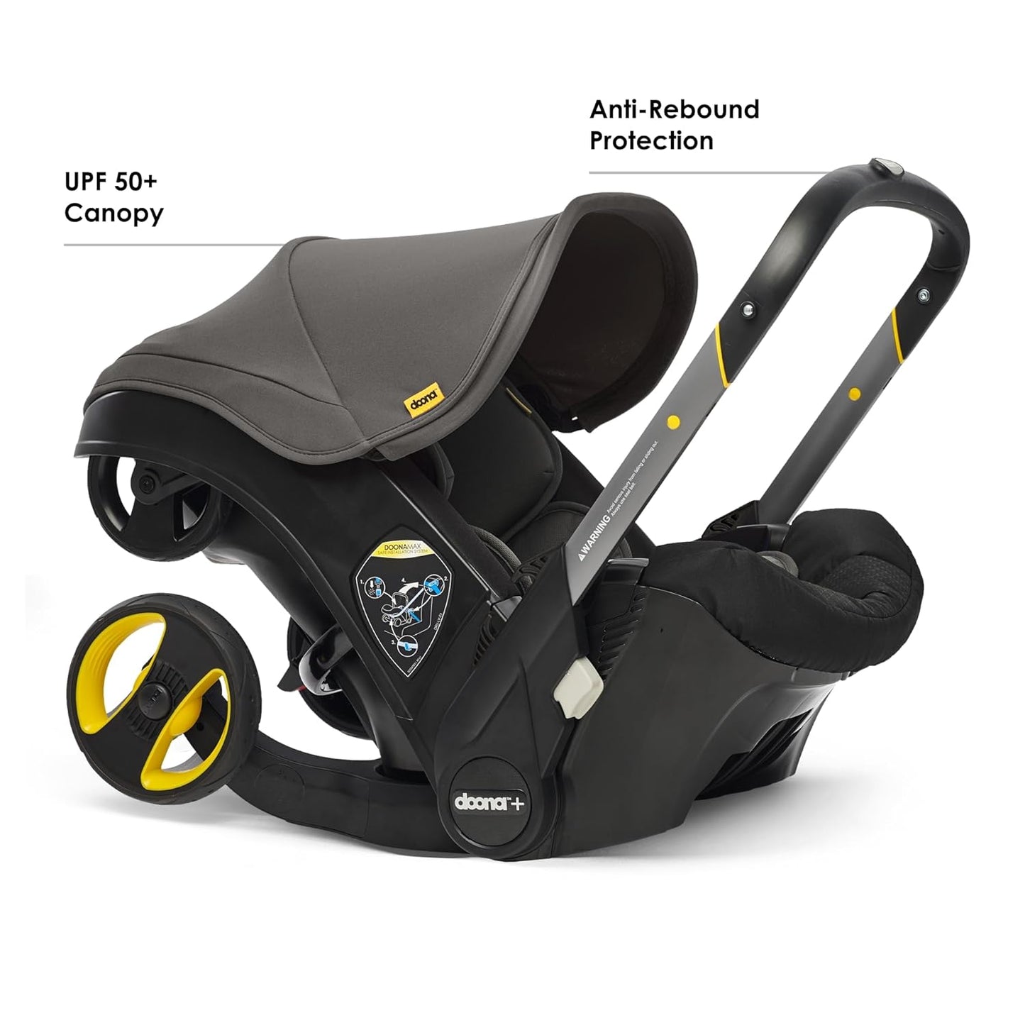 Doona Car Seat & Stroller, Greyhound All-in-One Travel System USED
