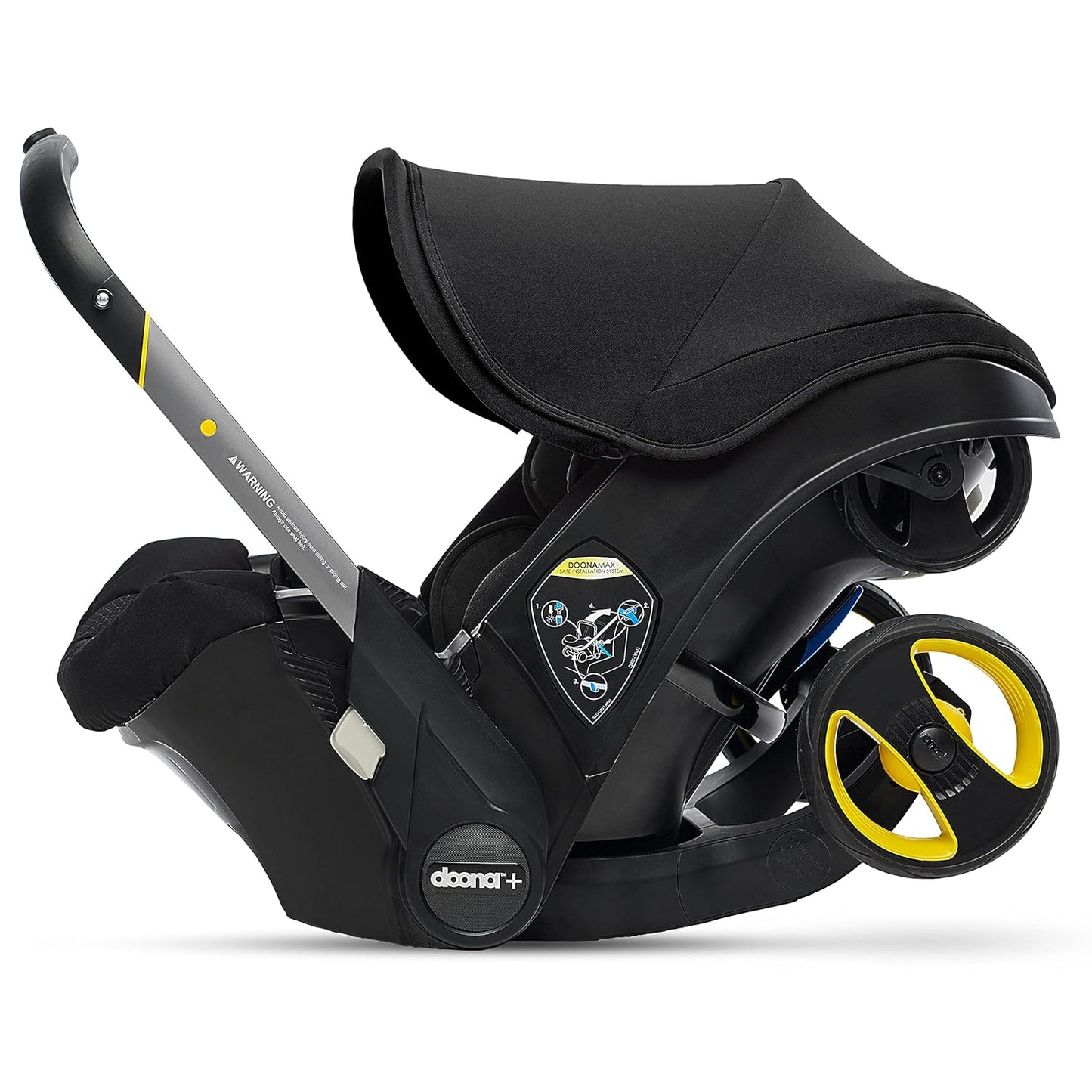 Doona Infant Car Seat & Latch Base Rear Facing Car Seat to Stroller in Seconds All-in-One Travel System Nitro Black (12/23)