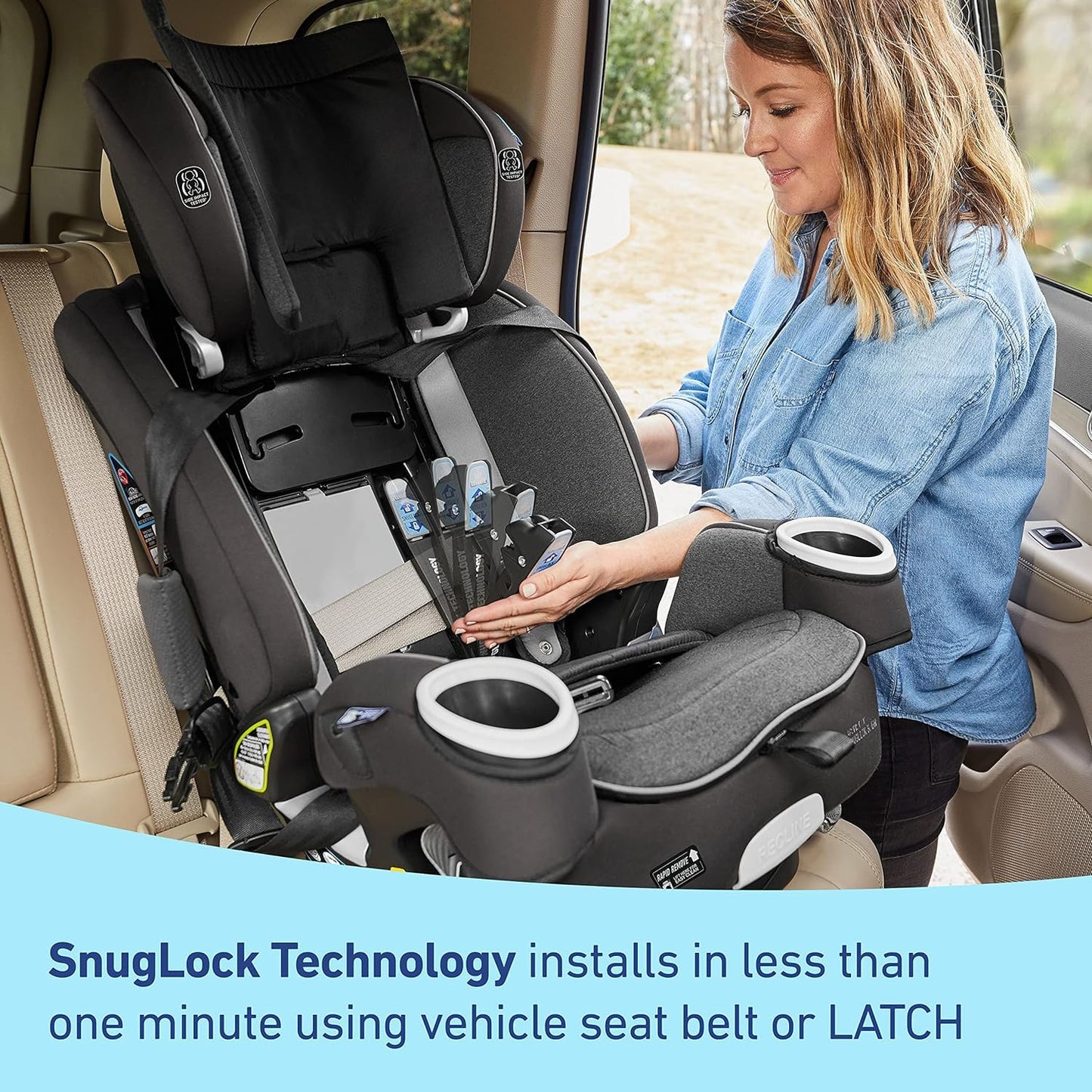 Graco 4EVER DLX SnugLock Grow 4-in-1 Convertible Car Seat - Richland (2022)