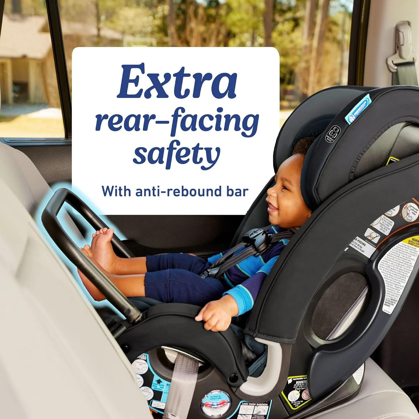 Graco True3Fit LX 3-in-1 Car Seat, Fits 3 Car Seats Across, Gotham