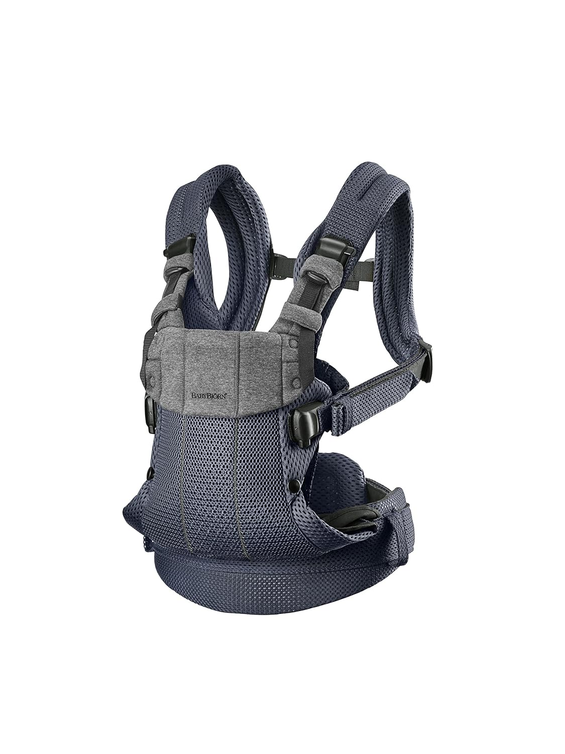 BabyBjörn Baby Carrier Harmony, Anthracite, 3D Mesh | 3-in-1 Ergonomic Baby Carrier; Newborn, Facing-In, Outward-Facing, and Back Carrying Positions