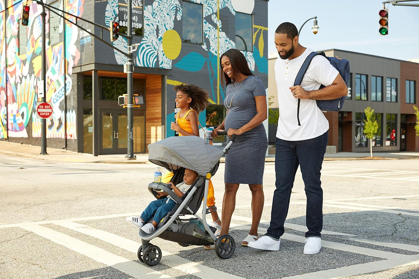 Century Stroll On 3-Wheel 2-in-1 Lightweight Travel System, Berry