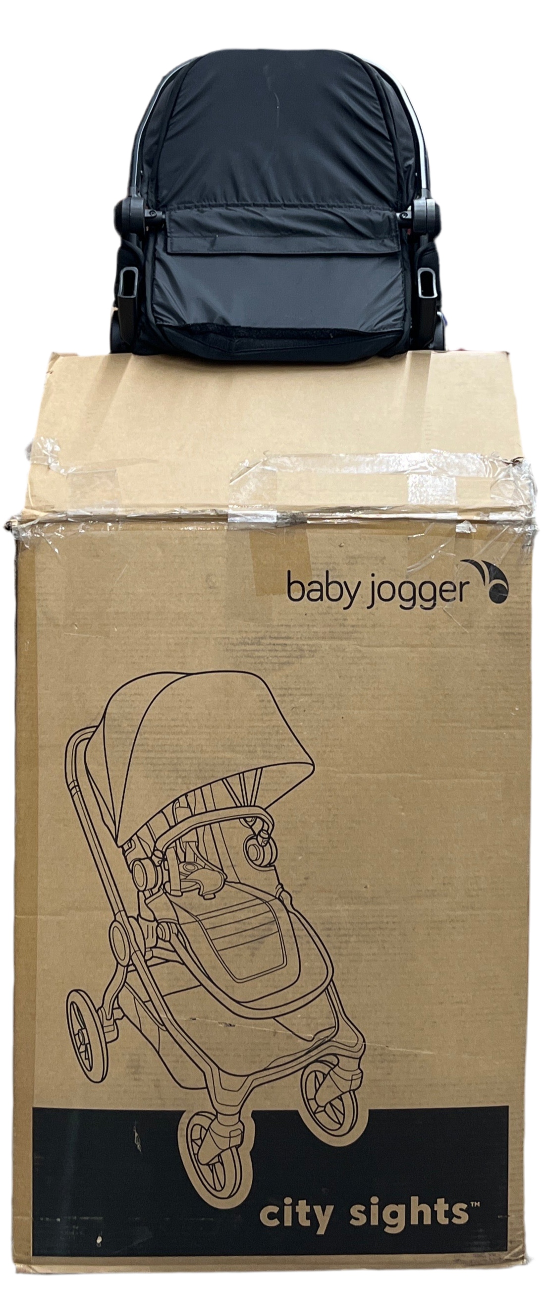 Baby Jogger® City Sights® Stroller - Convertible Stroller with Compact Fold, Rich Black