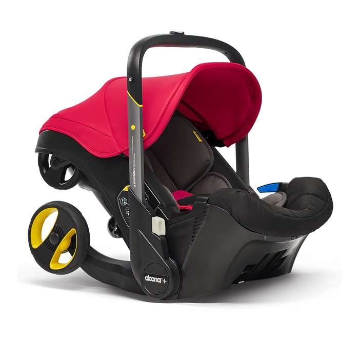 Doona Car Seat & Stroller, flame red - All-in-One Travel System (used)