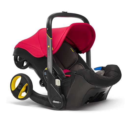 Doona Car Seat & Stroller, flame red - All-in-One Travel System (used)