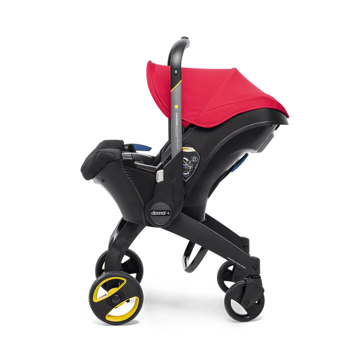 Doona Car Seat & Stroller, flame red - All-in-One Travel System (used)