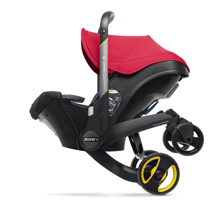 Doona Car Seat & Stroller, flame red - All-in-One Travel System (used)