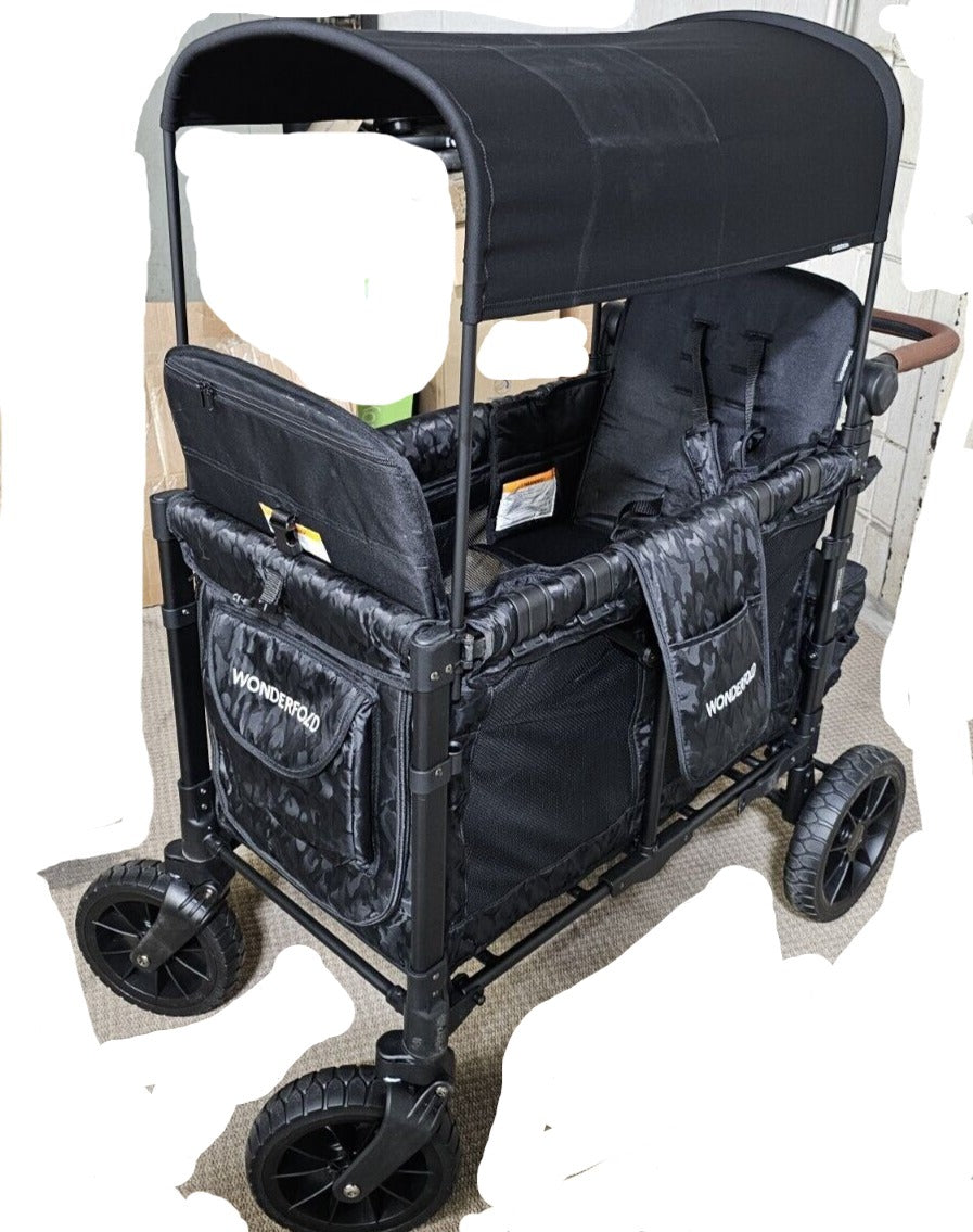 WONDERFOLD W2 Luxe Double Stroller Wagon (2 Seater) - Black Camo