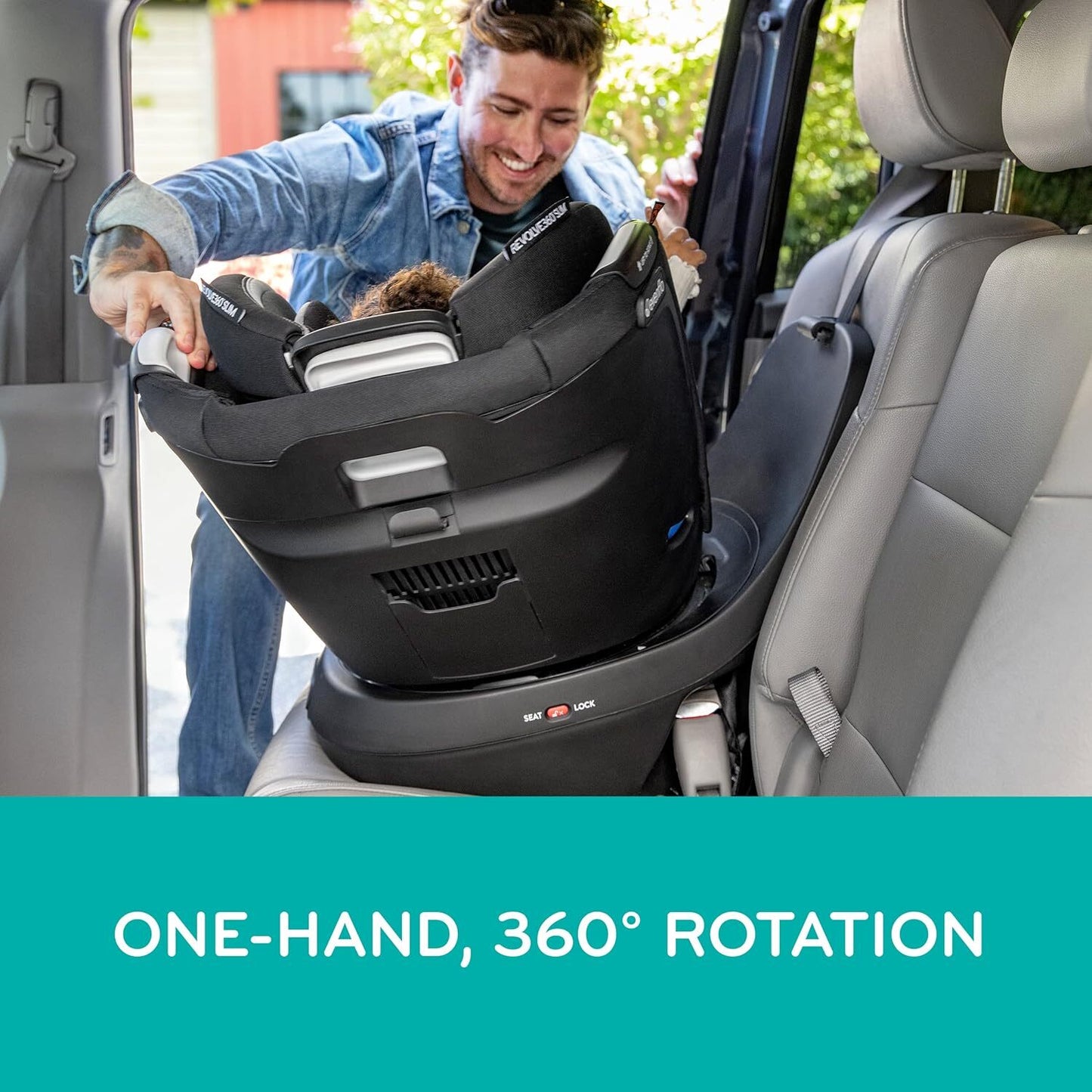Evenflo Revolve360 Slim 2-in-1 Car Seat (Stow Blue) NEW in DAMAGED BOXED