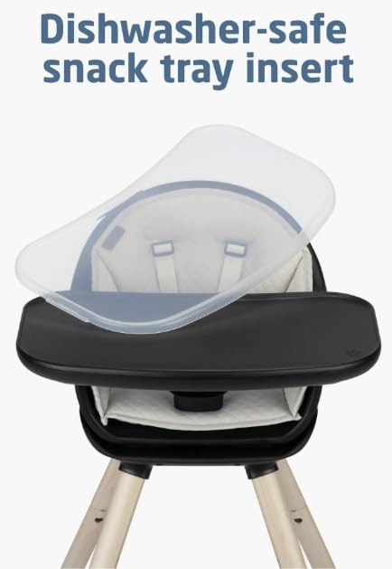 Maxi-Cosi Moa 8-in-1 High Chairs for Babies and Toddlers, Machine Washable Infant High Chair, Compact, Convertible High Chair Lightweight Design, Onyx Sand