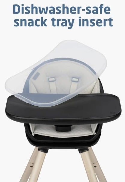 Maxi-Cosi Moa 8-in-1 High Chairs for Babies and Toddlers, Machine Washable Infant High Chair, Compact, Convertible High Chair Lightweight Design, Onyx Sand