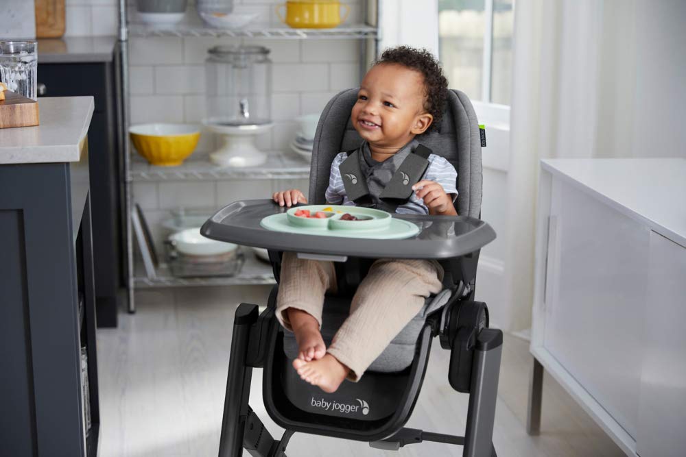 Baby Jogger City Bistro High Chair, Slim Foldable Compact Design, Super Compact Free-Standing Easy Fold, 4 Height Positions, Highchair for Baby with Dishwasher-Safe Tray, Graphite