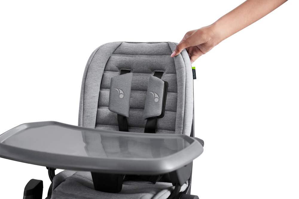 Baby Jogger City Bistro High Chair, Slim Foldable Compact Design, Super Compact Free-Standing Easy Fold, 4 Height Positions, Highchair for Baby with Dishwasher-Safe Tray, Graphite