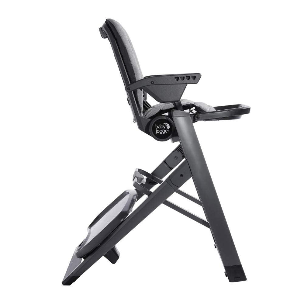 Baby Jogger City Bistro High Chair, Slim Foldable Compact Design, Super Compact Free-Standing Easy Fold, 4 Height Positions, Highchair for Baby with Dishwasher-Safe Tray, Graphite