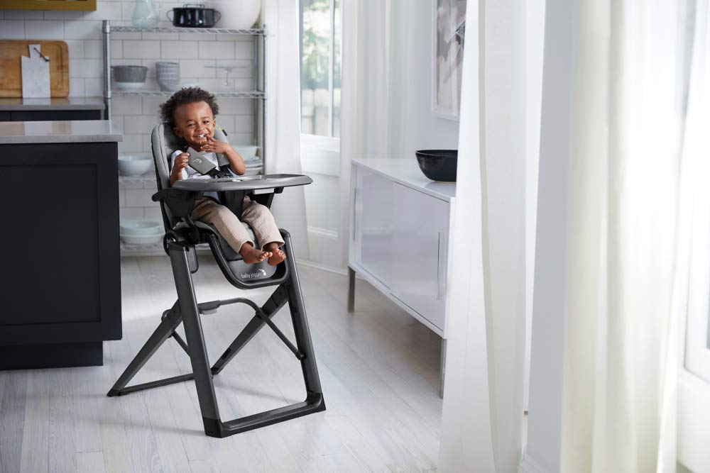 Baby Jogger City Bistro High Chair, Slim Foldable Compact Design, Super Compact Free-Standing Easy Fold, 4 Height Positions, Highchair for Baby with Dishwasher-Safe Tray, Graphite