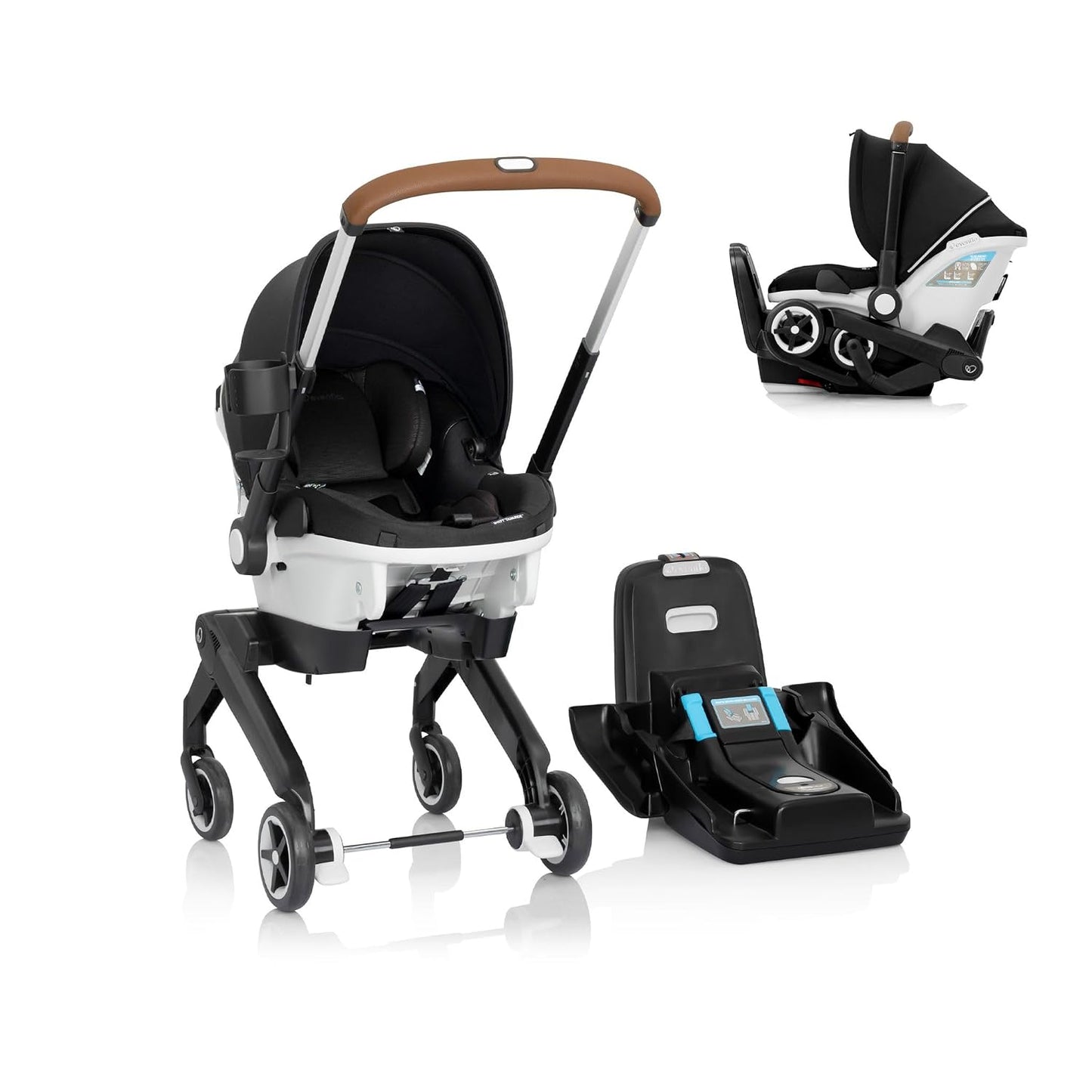 Evenflo Gold Shyft DualRide Car Seat Stroller Combo, Onyx Black (Open Box)