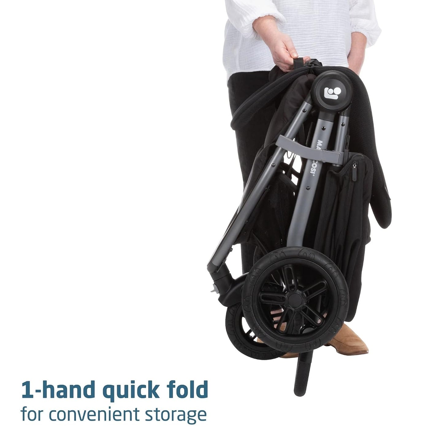Maxi-Cosi Gia XP Luxe Travel System Stroller and Car Seat, Midnight Black