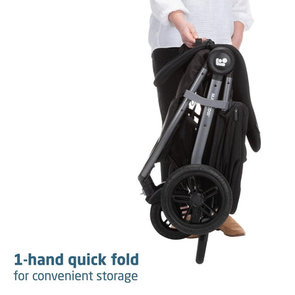 Maxi-Cosi Gia XP Luxe Travel System Stroller and Car Seat, Midnight Black