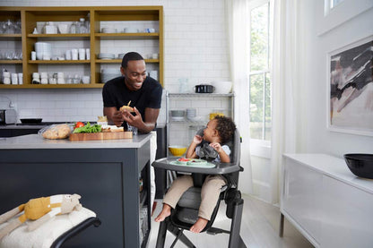 Baby Jogger City Bistro High Chair, Slim Foldable Compact Design, Super Compact Free-Standing Easy Fold, 4 Height Positions, Highchair for Baby with Dishwasher-Safe Tray, Graphite