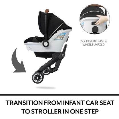 Evenflo Gold Shyft DualRide Car Seat Stroller Combo, Onyx Black (Open Box)