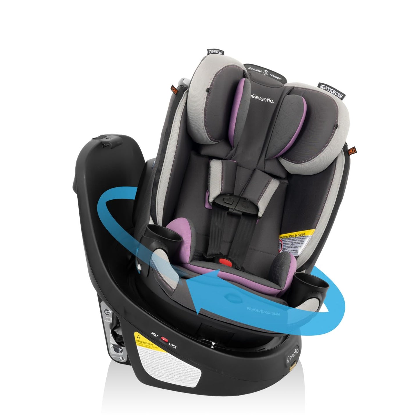 Evenflo Revolve360 Slim 2-in-1 Car Seat (sutton purple)