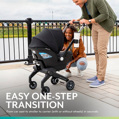 Evenflo Shyft DualRide  with Carryall Storage  infant car seat and stroller combo  BOONE GRAY LIKE NEW