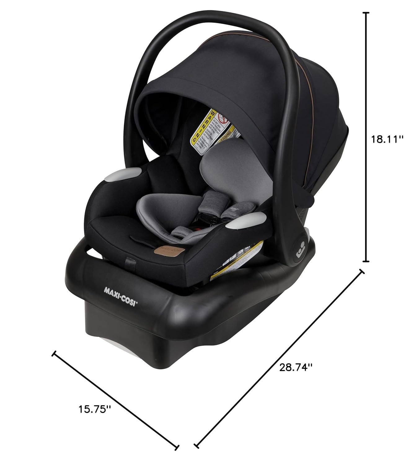 Maxi-Cosi Mico Luxe Infant Car Seat with Base, Rear Facing Car Seat For Babies, Midnight Glow