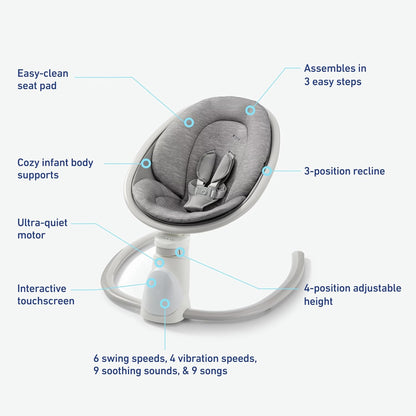 Graco Soothe 'n Sway Bluetooth 3-in-1 Baby Swing Lucca (OPEN BOX)