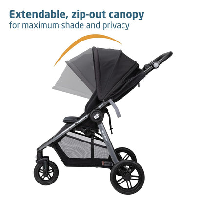 Maxi-Cosi Gia XP Luxe Travel System Stroller and Car Seat, Midnight Black
