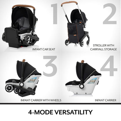 Evenflo Gold Shyft DualRide Car Seat Stroller Combo, Onyx Black (Open Box)
