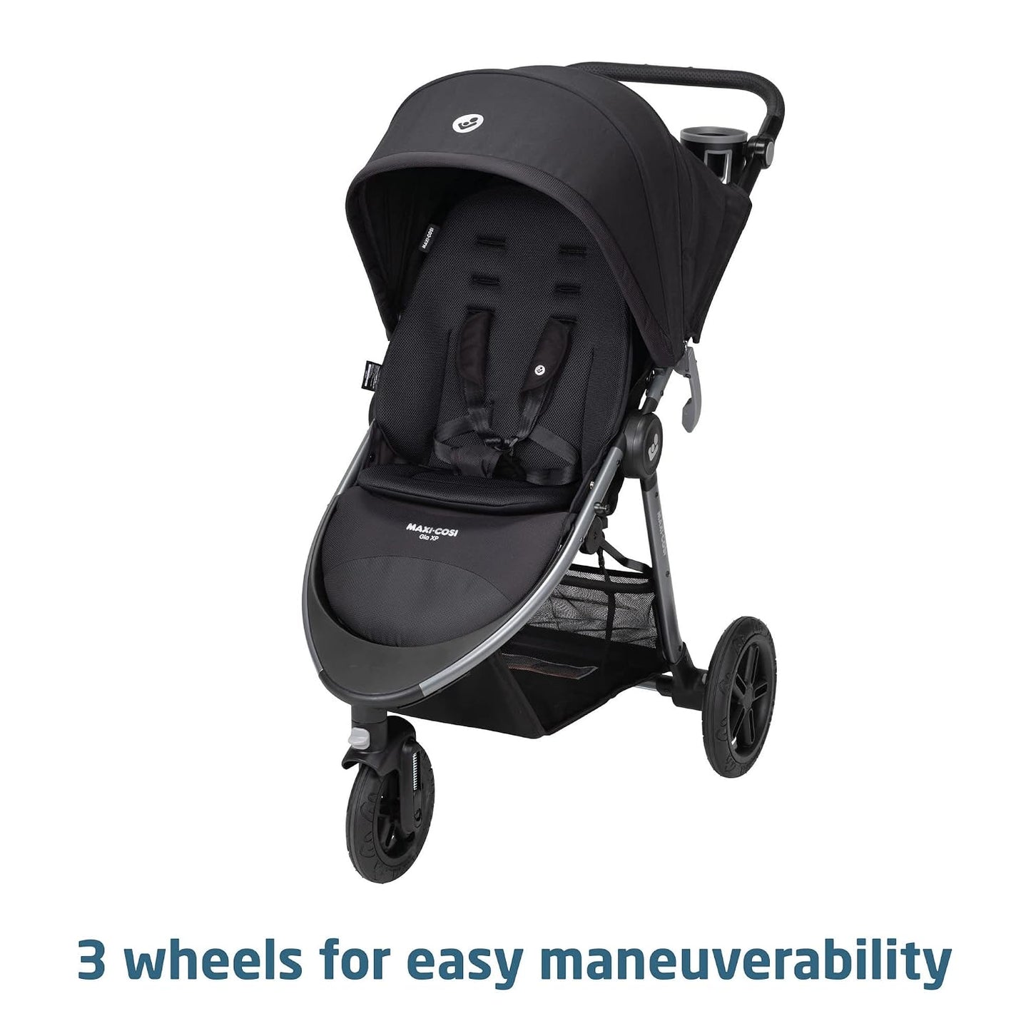 Maxi-Cosi Gia XP Luxe Travel System Stroller and Car Seat, Midnight Black