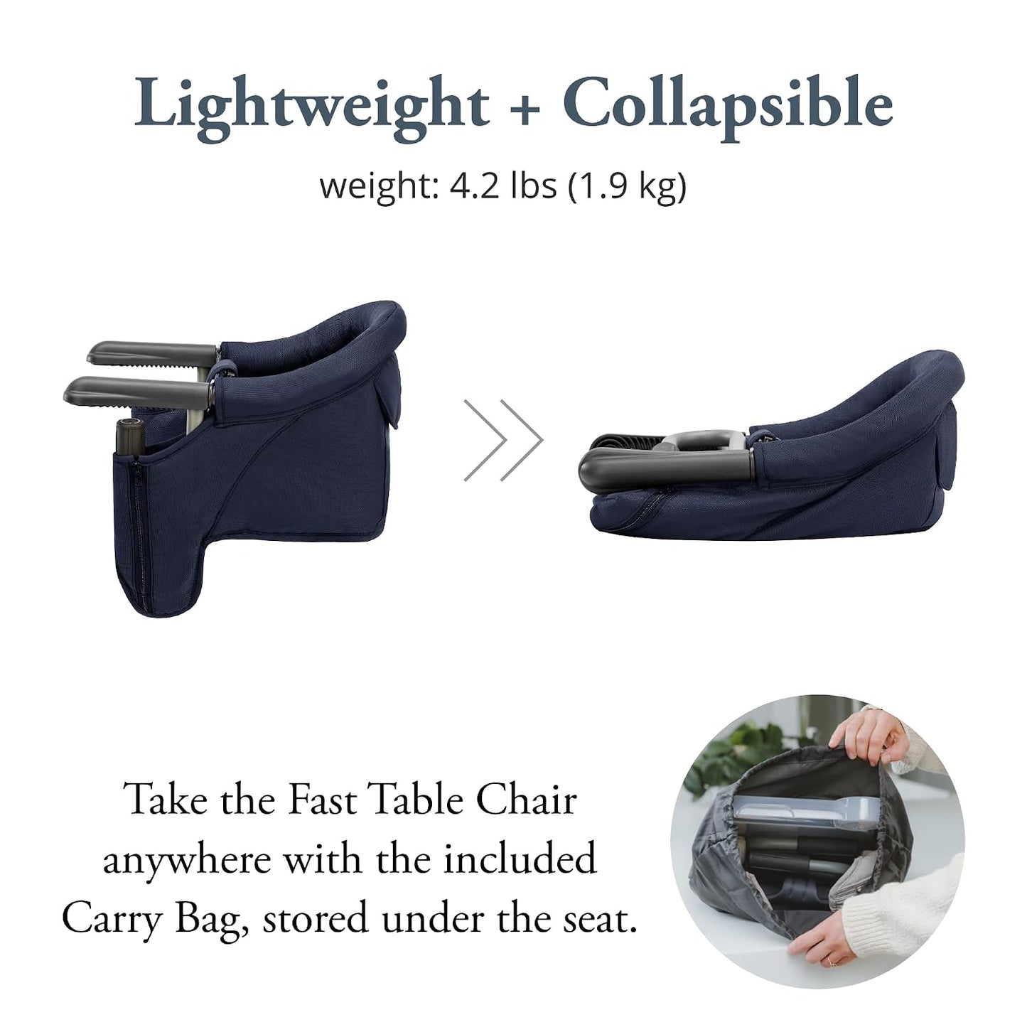 Inglesina Fast Kids Table Chair, fast tray NOT included, Navy (new)