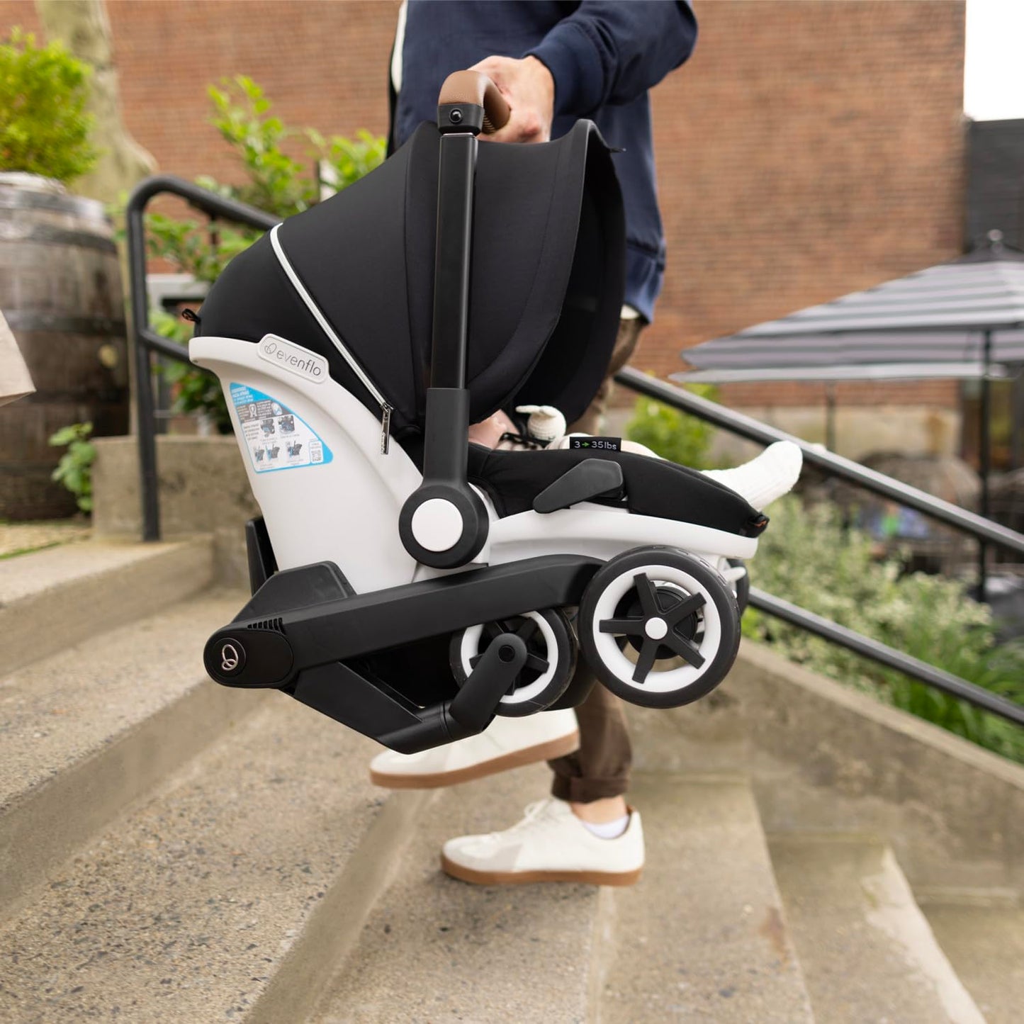 Evenflo Shyft DualRide Travel System opal pink