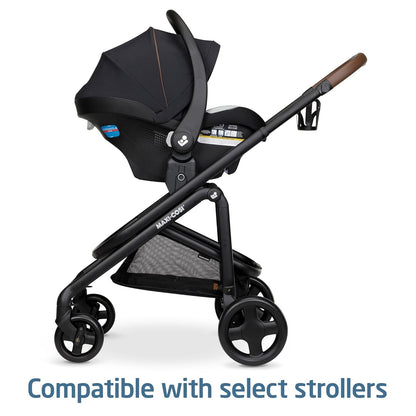 Maxi-Cosi Mico Luxe Infant Car Seat with Base, Rear Facing Car Seat For Babies, Midnight Glow