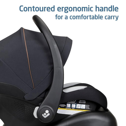 Maxi-Cosi Mico Luxe Infant Car Seat with Base, Rear Facing Car Seat For Babies, Midnight Glow