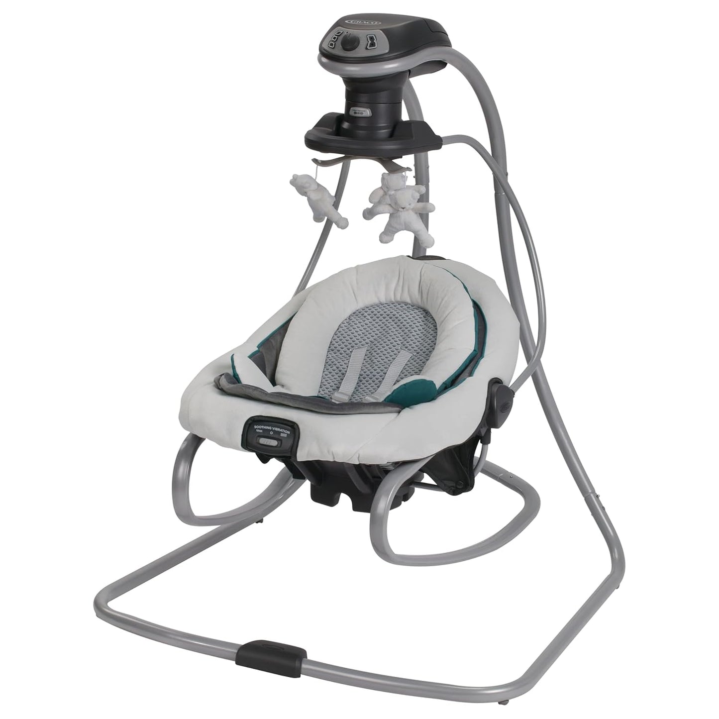 Graco DuetSoothe Swing and Rocker with Removable Swing Seat and 6 Swinging Speeds for Toddler Swing Seat and Swing Chair (Sapphire)