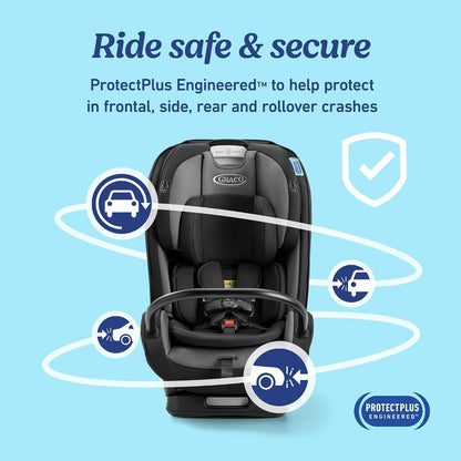 Graco True3Fit LX 3-in-1 Car Seat, Fits 3 Car Seats Across, Gotham