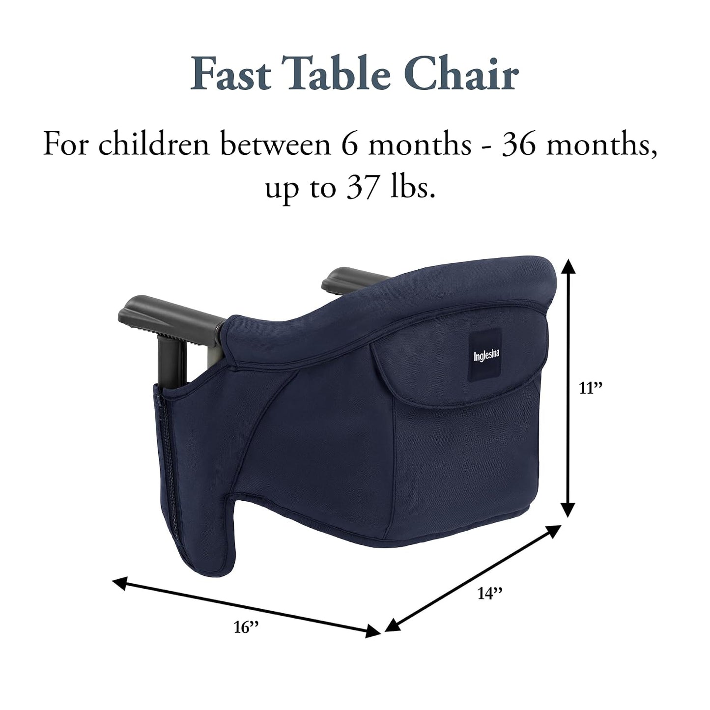 Inglesina Fast Kids Table Chair, fast tray NOT included, Navy (new)