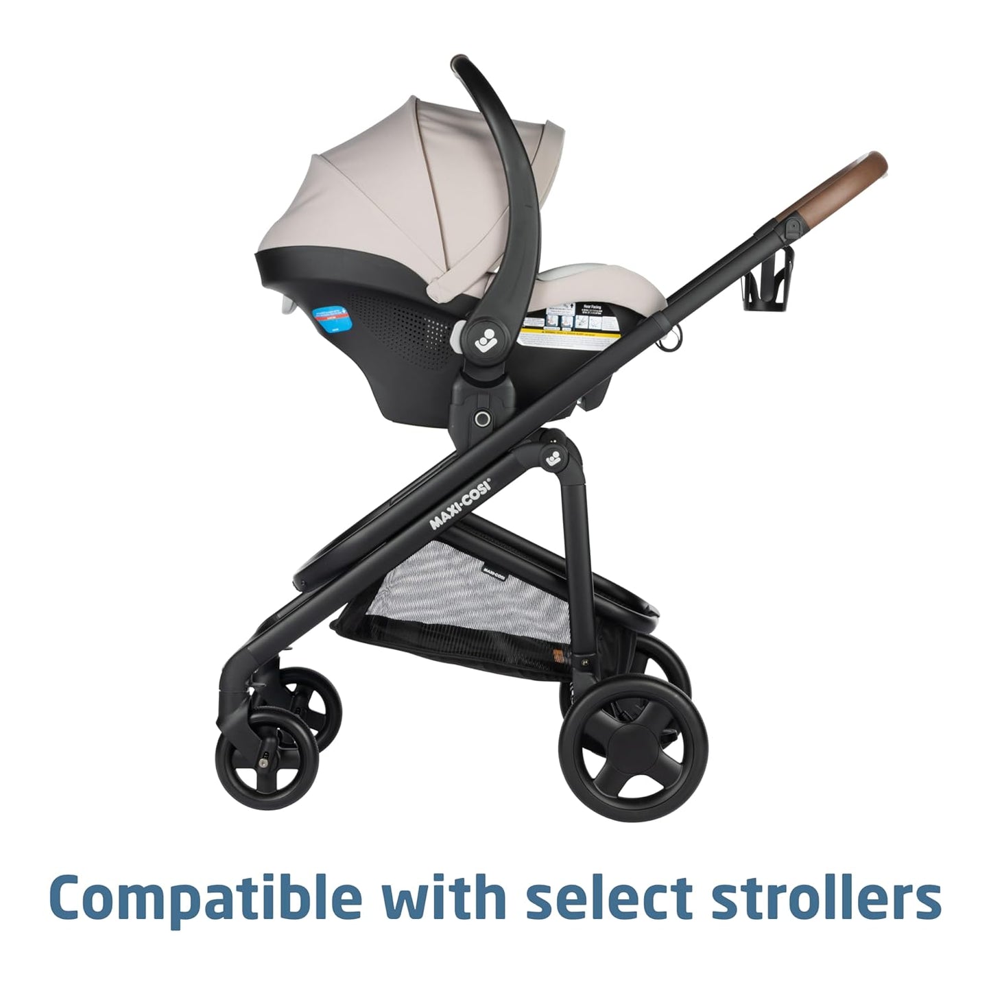 Maxi-Cosi Mico Luxe Infant Car Seat with Base, Rear Facing Car Seat for Babies, New Hope Tan