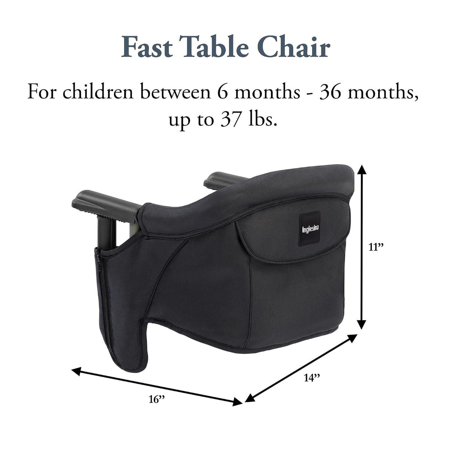 Inglesina Fast Kids Table Chair, fast tray NOT included, Orange (new)