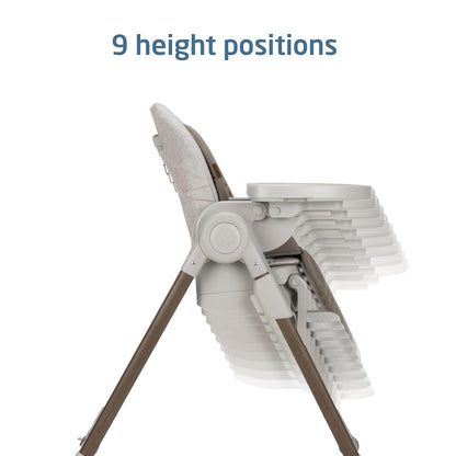 Maxi-Cosi Minla 6-in-1 Foldable High Chair, Classic Truffle (EcoCare Fabric)